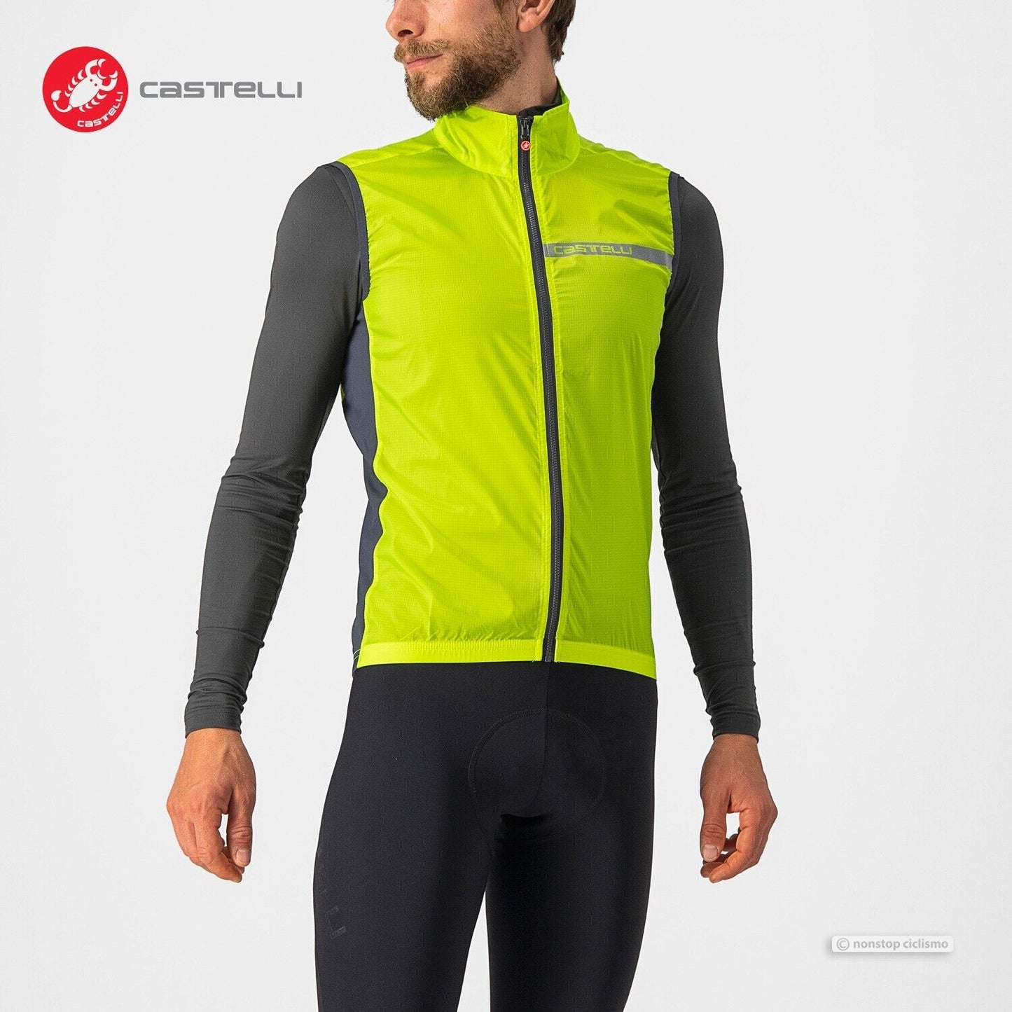 SQUADRA STRETCH Wind Vest : ELECTRIC LIME