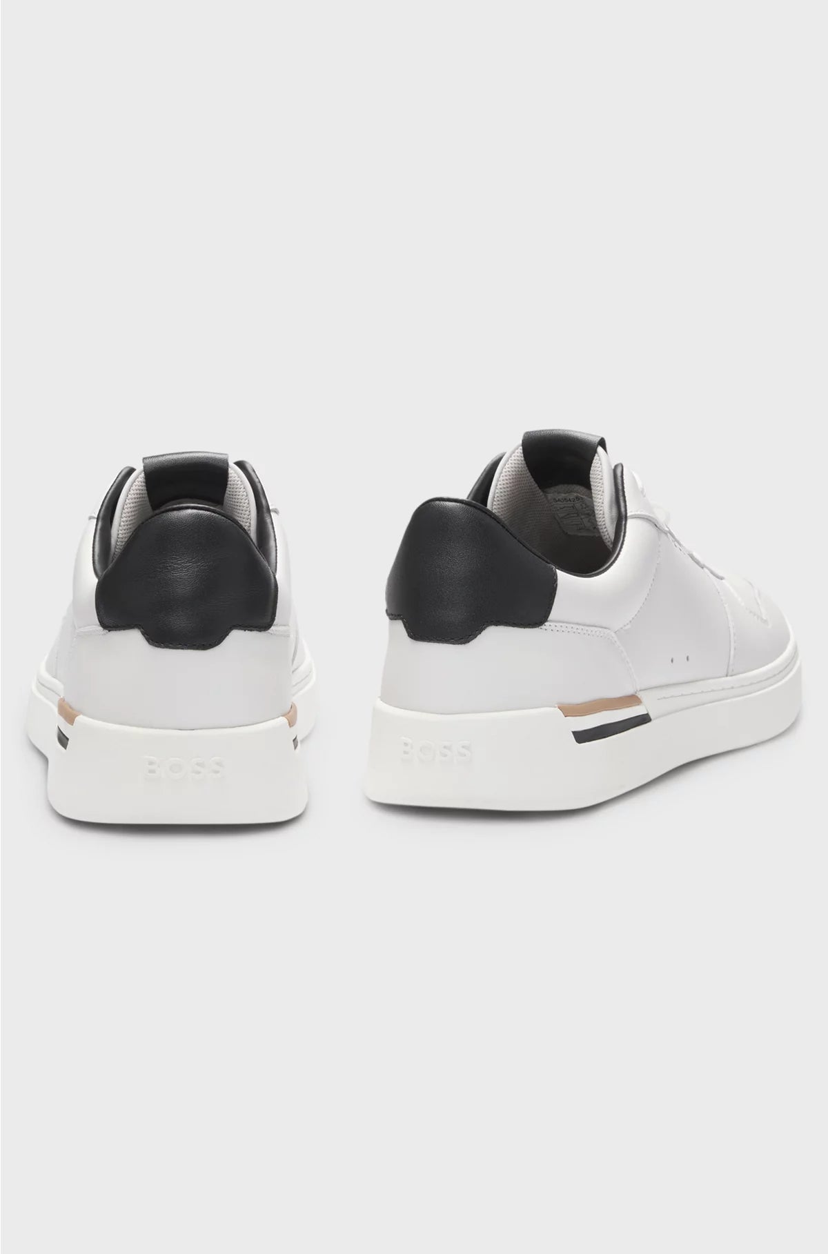 LEATHER TRAINERS WITH LOGO DETAILS